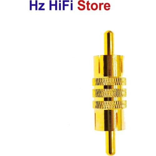1PCS Plating GOLD RCA PLUG TO RCA PLUG RCA Male to Male AV Audio Adapter Connector