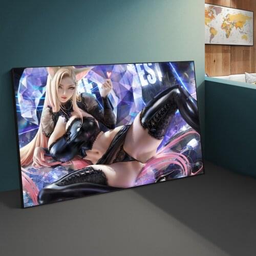 Canvas Nordic Poster HD Printed Modular Legends League Ahri Game Pictures Wall Art Painting Anime Home Decor Living Room Framed