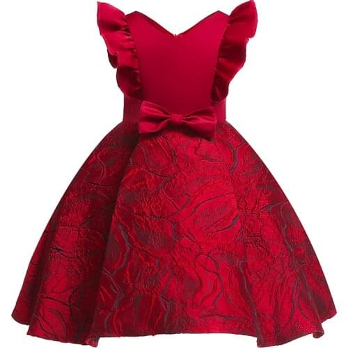Baby Girls Dress For Girls Formal Wedding Party Dresses Fly Sleeve Kids Princess Christmas Dress Elegent Children Girls Clothing