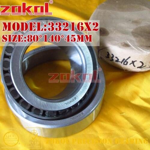 ZOKOL bearing 33216X2 7816E Tapered Roller Bearing 80*140*45mm