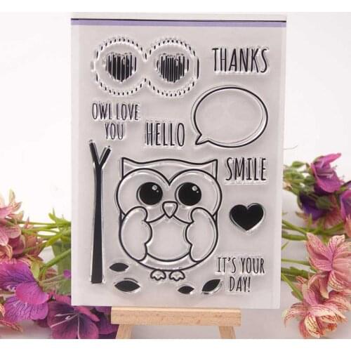 Owl Love You Clear Stamps for DIY Scrapbooking Craft Making Decoration Transparent Stempels New Silicone Seal