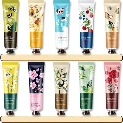 Rose Milk Avocado Nourish Cute Hand Cream Hand Care Fruit Moisture Nourishing Rose Milk Anti Chapping Whitening Hand Lotion 30g