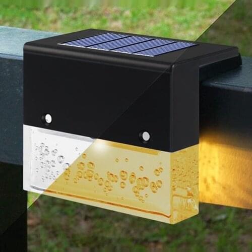 Garden Fence Solar Deck Lights Outdoor for Patio, Yard, Stairs, Garden, Step and Railing, Warm White