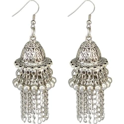 LOVBEAFAS Boho Drop Dangle Long Earrings For Women Ethnic Bell Hat Tassel Jewelry Accessories boucle d'oreille Fashion Earrings