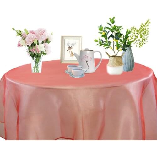 Organza Table cloth Sheer Square Organza Tablecloth for Weddings Birthday Christmas Hotel Restaurant Table Overlays Decoration