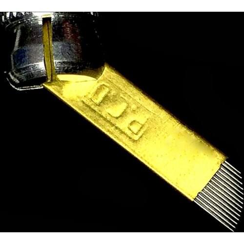 200Pcs PCD 14 Tattoo Needles Permanent Makeup Lamina Agulhas Tebori Blades Eyebrow Manual MICROBLADING Pen 3D Embroidery