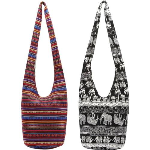 Thai Hobo Crossbody Bag Messenger Shoulder Bag Hippie Boho Bohemian Purse