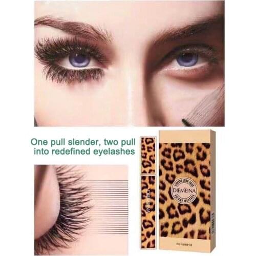 Leopard Print Mascara Thick Elongated Curl-free Legs Quick-drying Long-lasting No Smudging Waterproof And Sweat-proof