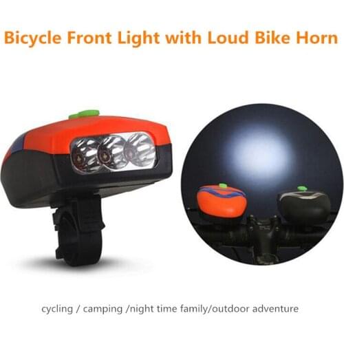 Hot sale Bike Light with Bell and Horn Combo 2in1 Set Design Bicycle Front Light for Night Riding Cycling Camping Outdoor Use
