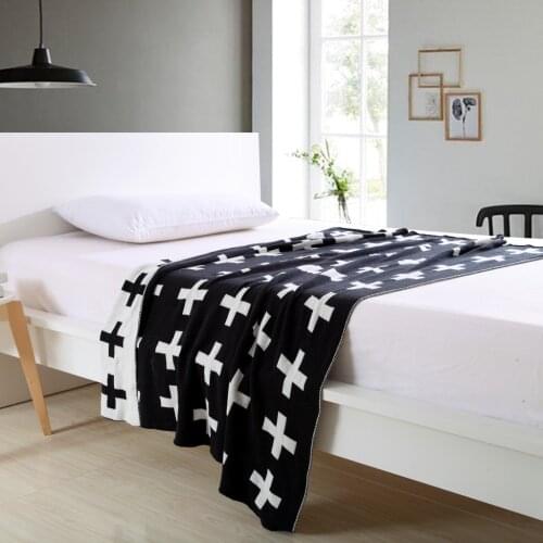 Knitted Blanket Fried Eggs bottle cart Cross Plaid For Bed Sofa Cobertores Mantas BedSpread beach Play Mat Gift blanket