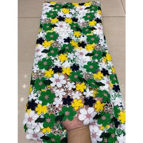 Nigerian Laces SYJ-58982 High Quality Tulle Mesh French Embroidered Lace fabric