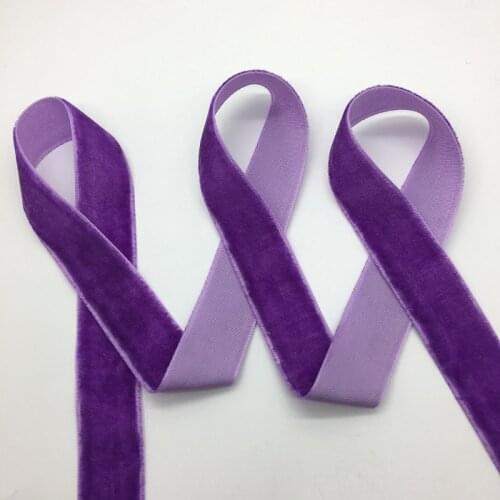 3 yards/lot 3/4"(20mm)Wide Purple Velvet Ribbon Headband Clips Bow Wedding Decoration