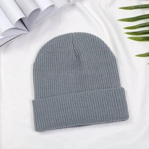 Winter Knit Wool Beanies for Childr Warm Ski Cap Hats Small Solid Color Slouchy Bonnet Slouchy Skullies Beanie Korean Streetwear