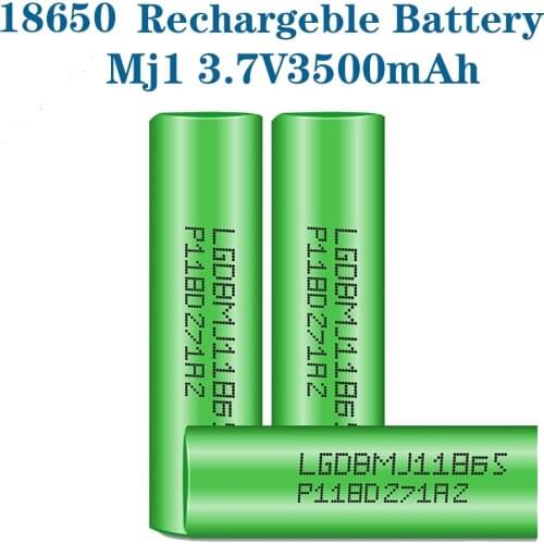 1-10PCS 100% New 18650 Battery 3.7v 3500mah INR18650 MJ1 18650 20A Discharge for Rechargeable Li-ion Batteria