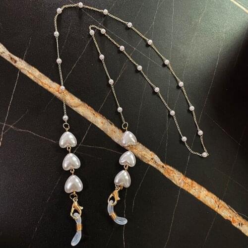 1Pcs Love Mask Chain Pearl Chain Fashion Necklace Glasses Chain Mask Lanyard