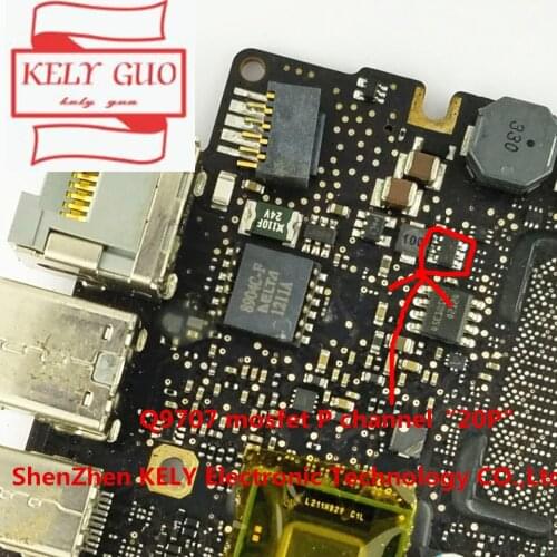 10PCS/LOT for Macbook Pro 13" A1278 820-3115 Q9707 6 feet ic mosfet P channel code "20P"