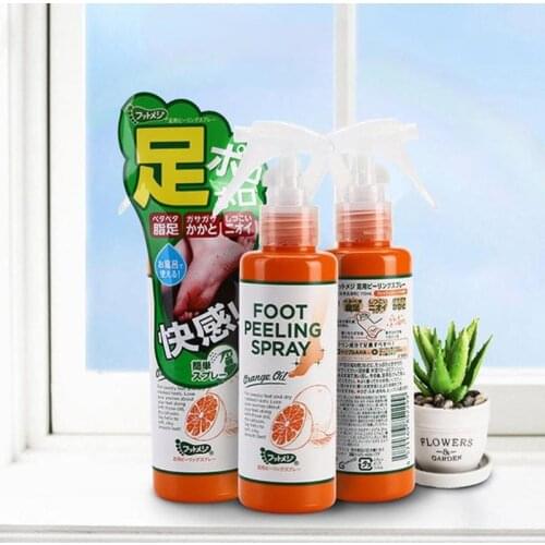 110ml Foot Exfoliating Spray Natural Orange Essence Dead Skin Exfoliator Japan Cosmetics Hand Feet Whiten Peeling Pedicure Gel