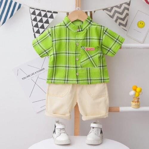 2021 Children Casual Clothes Suit New Summer Kids Boys Girls strips Shirt Shorts 2Pcs/Set Baby Toddler Clothing Infant 0-4 YEARS
