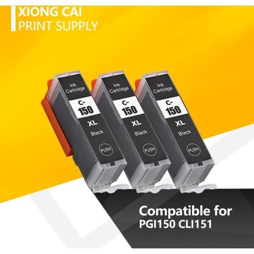 3pcs PGI 150 CLI 151 Ink Cartridge For canon PIXMA IP7210 MG5410 MG5510 MG6410 MG6610 MG5610 MX921 MX721 IX6810 PGI150 CLI151