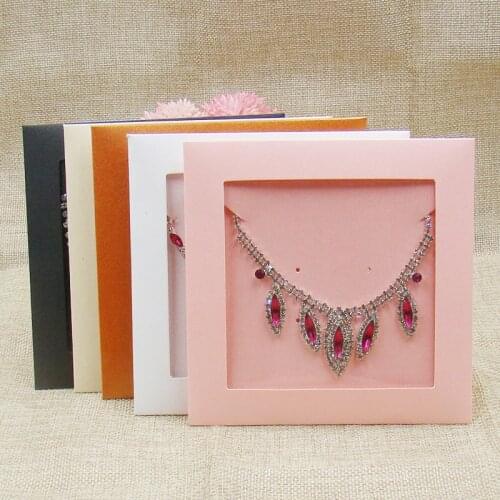 50pcs per lot various color jewelry necklace bag DIY CD show case wedding invitation card decoration packing paper bags