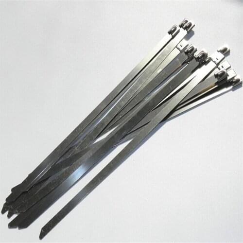 500pcs/lot 18 inch 4.6mm x 450mm Thickness 2.5mm Best 304 Grade colorful self locking Stainless Steel cable ties