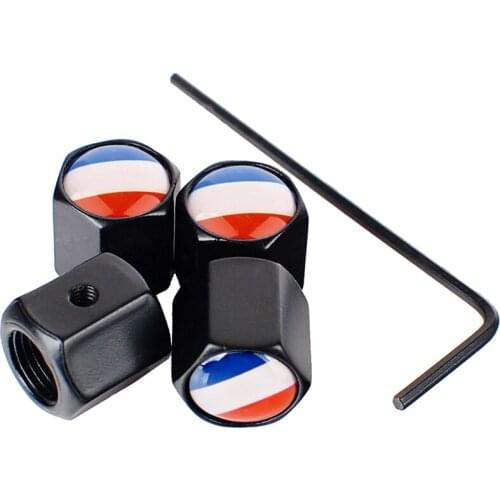 Car Accessories Auto Wheel Tire Valve Stem Caps for French Flag for Citroen Peugeot 307 BMW E46 Proton Hyundai Toyota Ford Audi