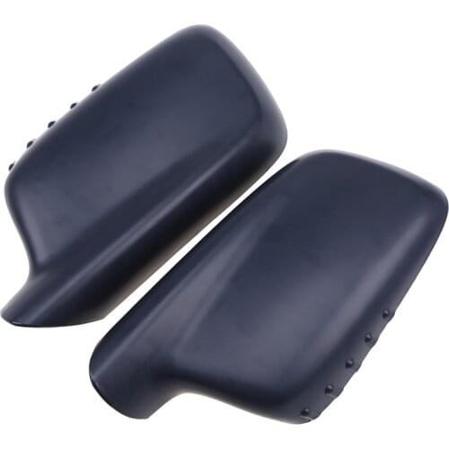 POSSBAY Matte Black Car Side Door Rearview Mirror Covers Frame Trim for BMW E46 E65 E66 E67 Front Door Mirrors Cap Case