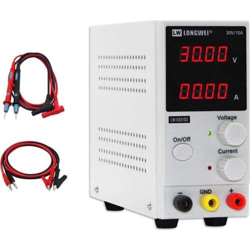 LONGWEI K3010D 30V 10A DC Power Supply Adjustable 4 Digit Display Mini Laboratory Power Supply Voltage Regulator for Phone Repai