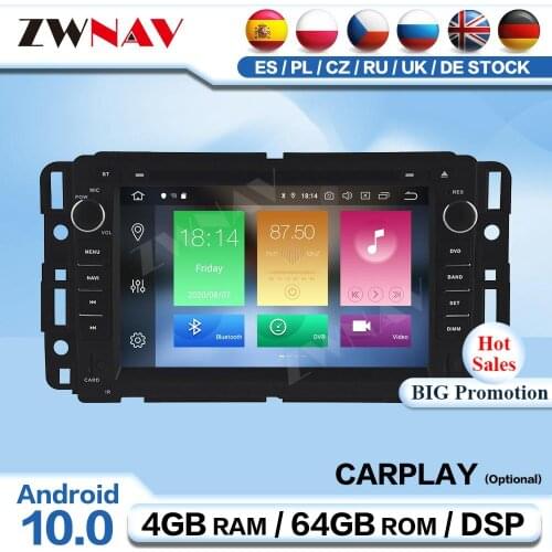 Carplay 2 Din Android For GMC Yukon Tahoe 2007 2008 2009 2010 2011 2012 Radio Receiver Audio Stereo Video Player GPS Head Unit