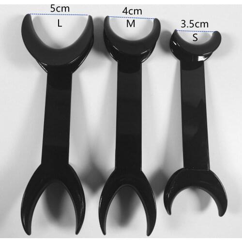 Black Dental Double Head Lip Retractor Intraoral Lip Cheek Retractor L/M/S 135°C
