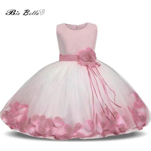 2020 Floral Girl Princess Bridesmaid Pageant Gown Birthday Party Wedding Dress Beautiful Fashion Girls Infant Princess Dresses