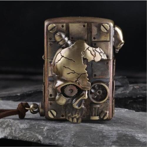 DIY hand irregular welding personality retro punk hip hop gear kerosene lighter Zorro liner