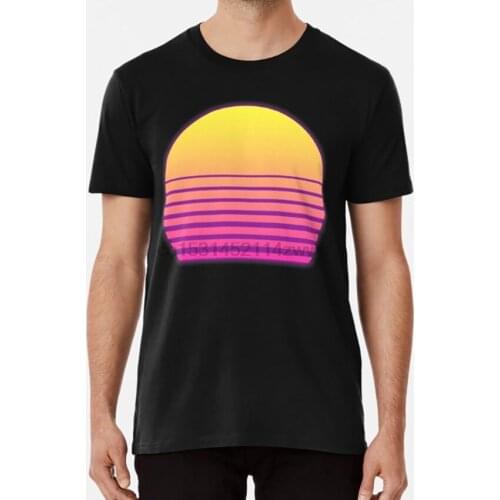 Synthwave Sun T Shirt Sun Outrun Aesthetic Retro 80s Eighties Techno Kavinsky Retrowave