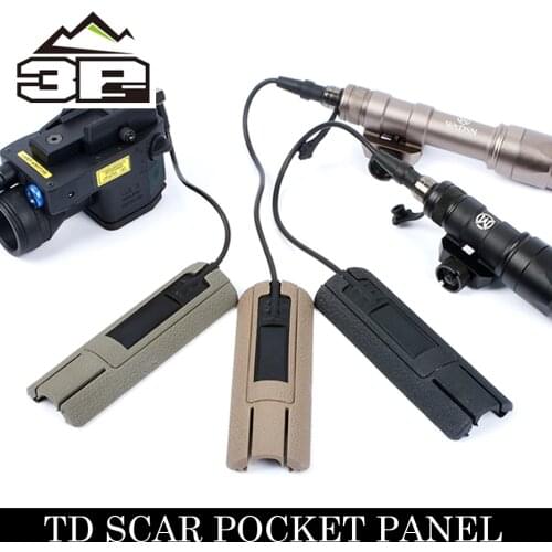 TD scar pocket panel for LA-5C PEQ15 DBAL laser weaponlighTail Remote Protection Panel for M600C/m300A WMX200 insight flashlight