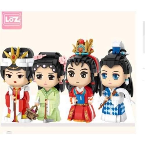 New LOZ Mini Heads Blocks Brick Toy GUO Chao Tide of the Red Chamber Character Educational Building Assembly Quiz Christmas Toy