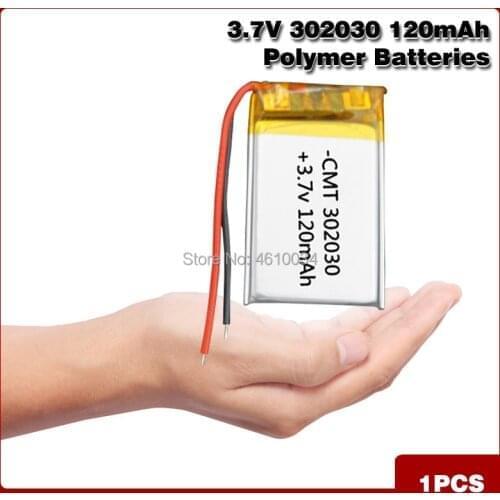 3.7V 120mAh 302030 032030 282030 Rechargeable lithium-ion Lipo Battery For mobile bluetooth GPS MP3 MP4 Toys reading pen speaker