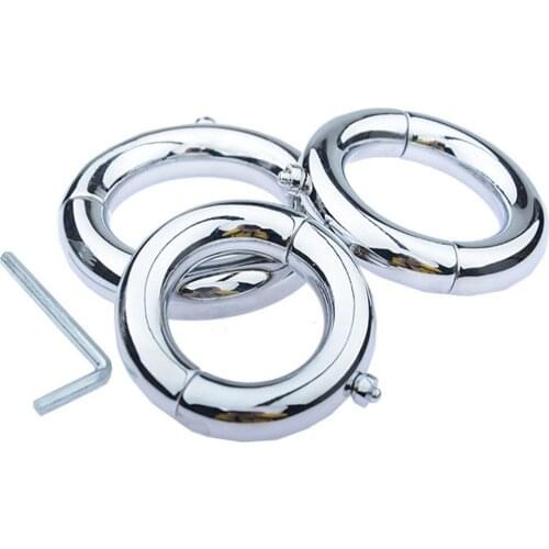 Metal Cock Ring Electro Shock Sex Toys Accessories for Penis Erection Ring Ball Stretcher Scrotum Bondage Penis Ring Men Sex Toy