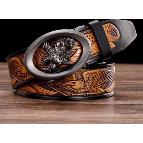 Mens Cowhide Leather Belt Fashion Leather Belts for Men Ratchet Belt for Men Automatic Belt Adjustable Ratchet Dress Belt