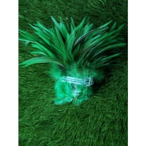 New! Grass green 50 pc quality pheasant feather, 4-6 "/ 10-15cm DIY decoration accessories, weddings, family