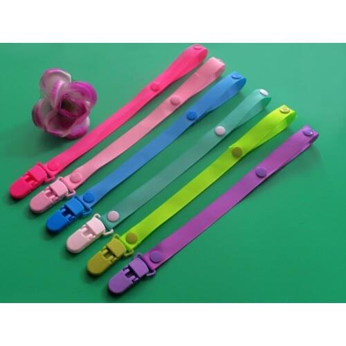 Wholesale 20 Pcs DIY Pacifier Chain Baby Pacifier Clip Dummy Nipple Holder Soother Chain for Teether Anti-drop Rope 12 colors