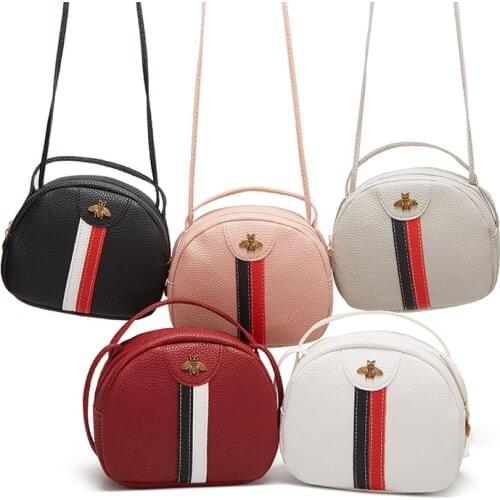 Wholesale Women Bee Small Bag Striped One-shoulder Mobile Phone Bag Wholesale 2021 New Products Ladies Messenger Purse