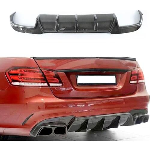 Carbon fiber Rear Bumper Lip Diffuser For Benz C Class W212 E63 E260 E300 E400 E63S AMG 2014 2015 2016 Auto Car Styling