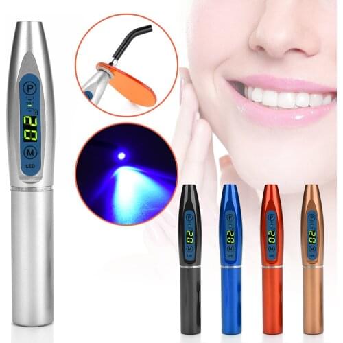 Rechargeable Wireless Dental Curing Resin Lamp LED Light Three Modes Large Capacity Lithium Battery Oral Clean Hygiene Care Tool