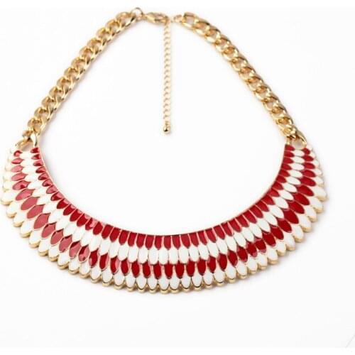 Bulk Price Hawaii Pop Beach Women Enamel Charm Gold Color Colorful Costume Necklace