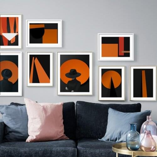 Nordic Posters Prints Minimalist Lady Geometry Abstract Wall Pictures for Living Room Home Decoration Wall Art Canvas Painting