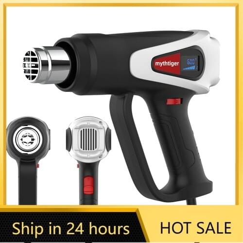 LCD Heat Gun Hot Air Gun 2000W With 2 Temperature Settings 60 ~ 650D 1.5M Lenth Cord With Nozzles Providing Overload Protection
