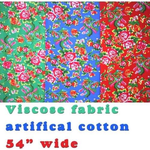 Viscose Fabric Cotton Fabric Silk Artificial Cotton Fabric Skirt fabric 54" Wide Sold By The Yard Free Shipping