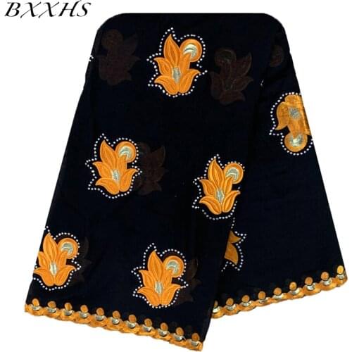 HHigh Quality African Women Fashion Cotton Scarf Islamic Hijab Embroider Scarf Heavy Cotton Big Shawl Head Wrap for Women LH154