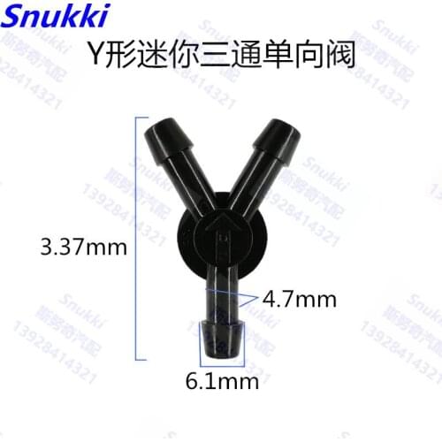 Y Tee connector general Fuel line Y style connector plastic one way valve