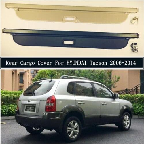 Rear Cargo Cover For HYUNDAI Tucson 2006-2014 Partition Curtain Screen Shade Trunk Security Shield Auto Accessories Black Beige